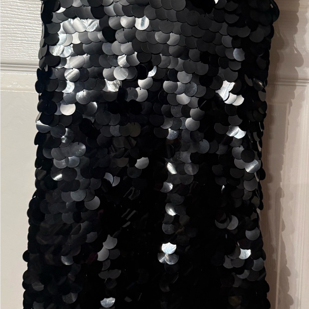 Paris Hilton Black Sequin Pencil Skirt